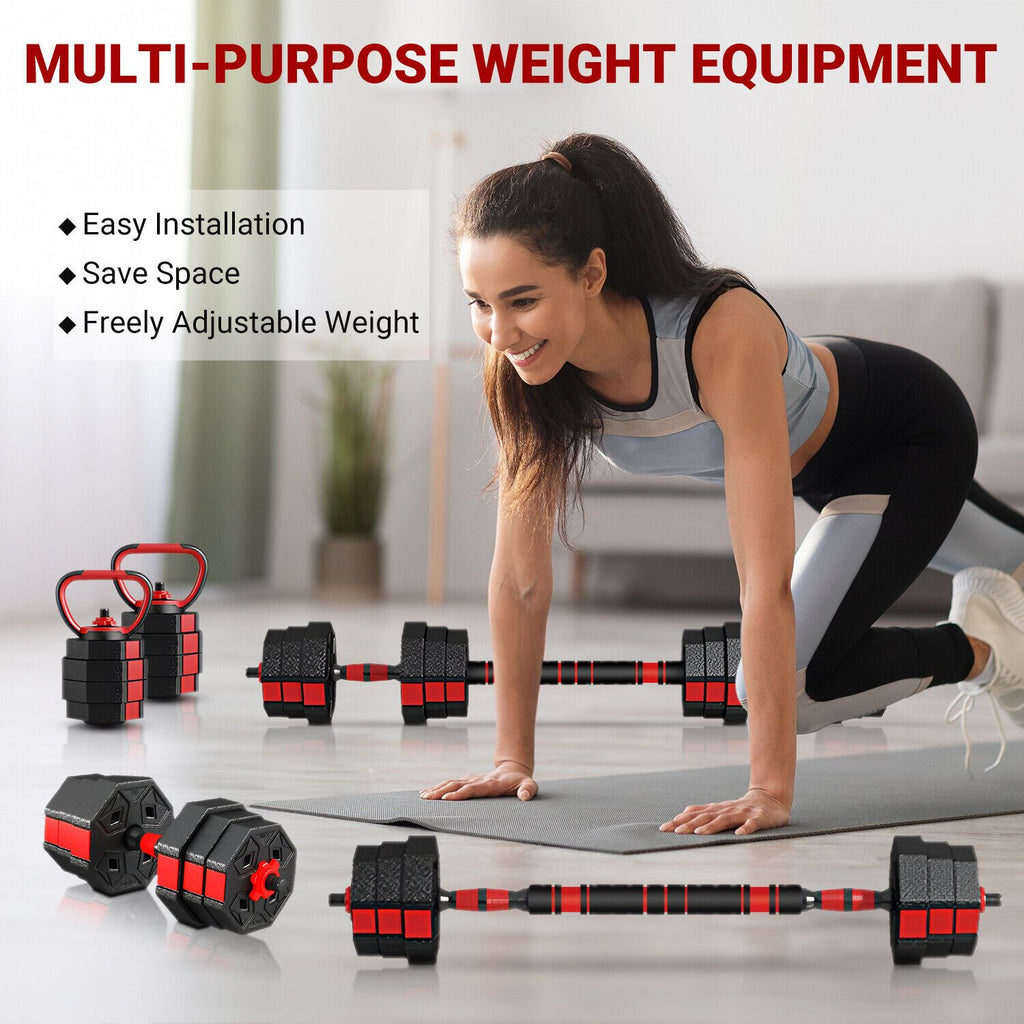 New Totall 44LB Dumbells Pair Gym Weights Dumbbell Body Building Free Weight Set