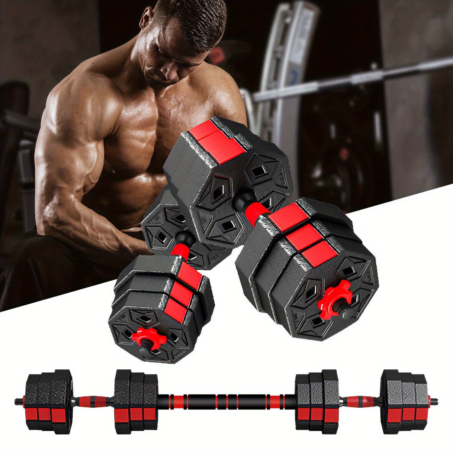 New Totall 44LB Dumbells Pair Gym Weights Dumbbell Body Building Free Weight Set