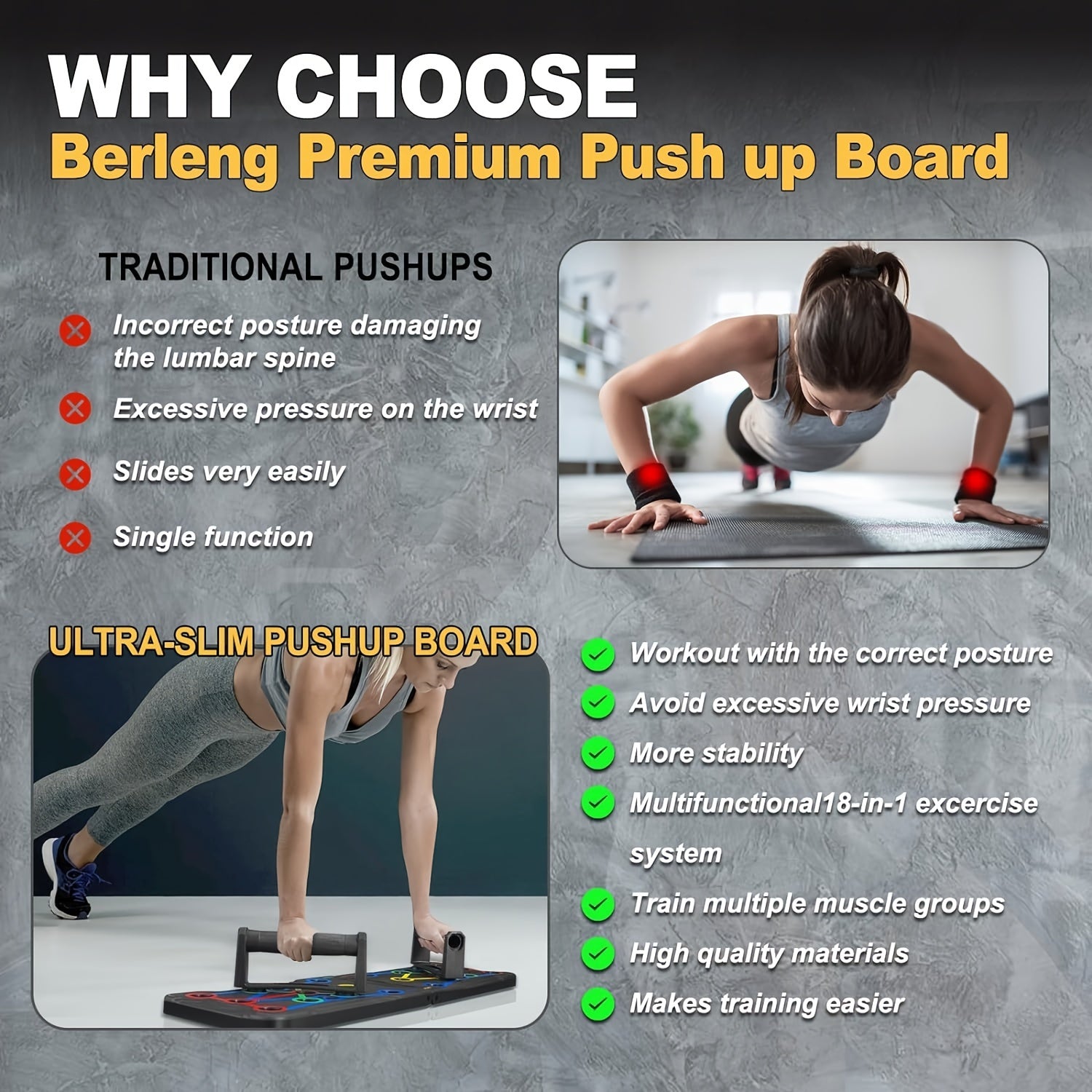 Solid Push Up Board