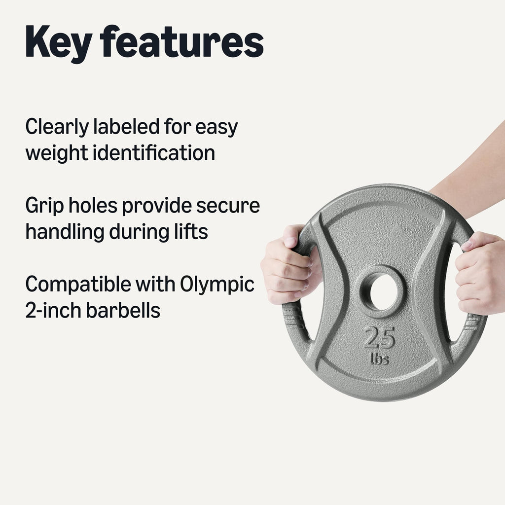 2-Inch Olympic Cast Iron Grip Weight Plates
