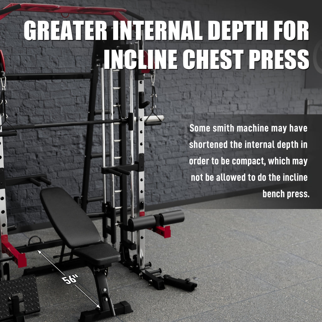 2200lbs All-in-1 Smith Machine Home Gym