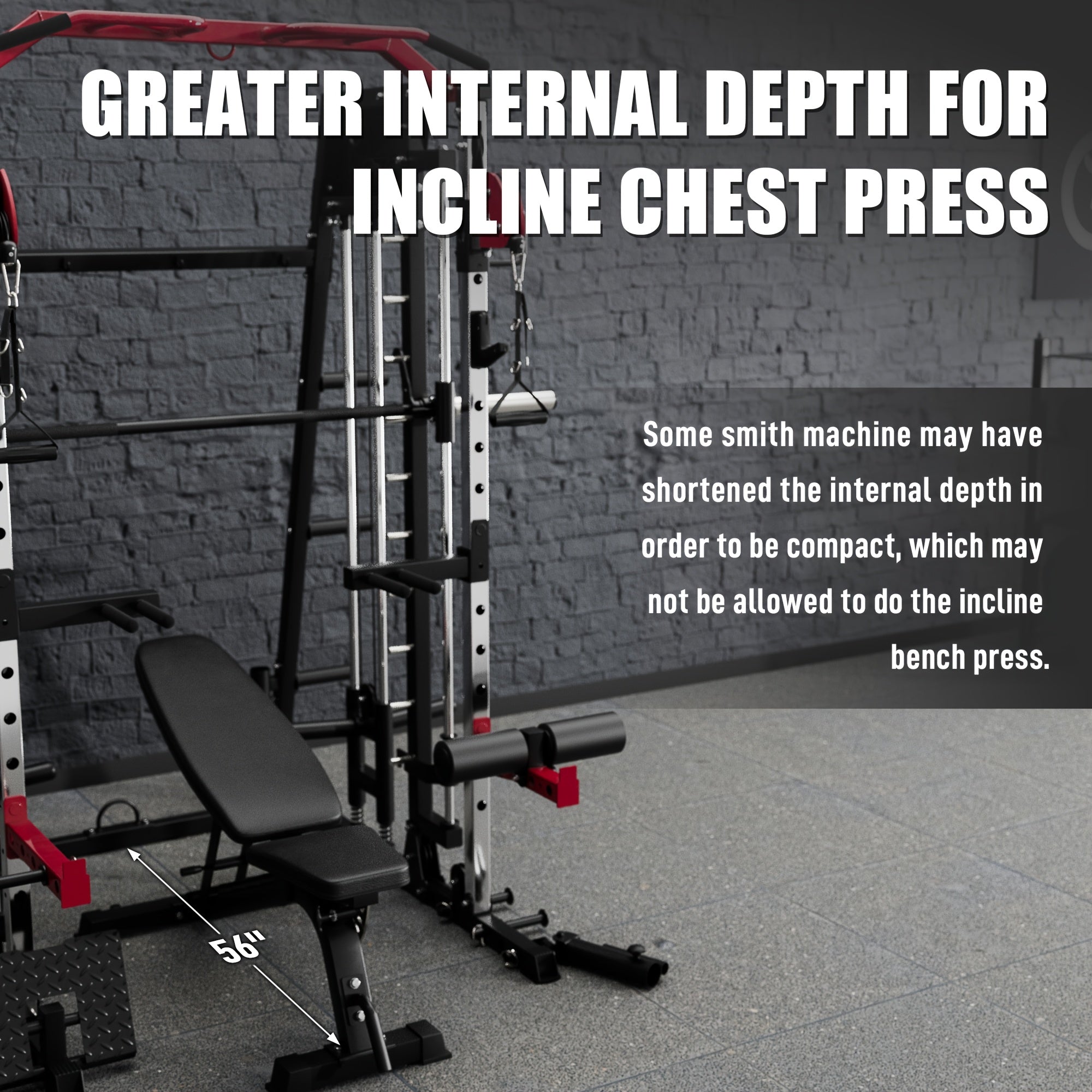 2200lbs All-in-1 Smith Machine Home Gym