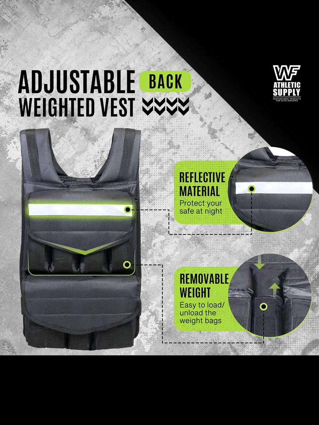 40 LB Adjustable Weighted Vest