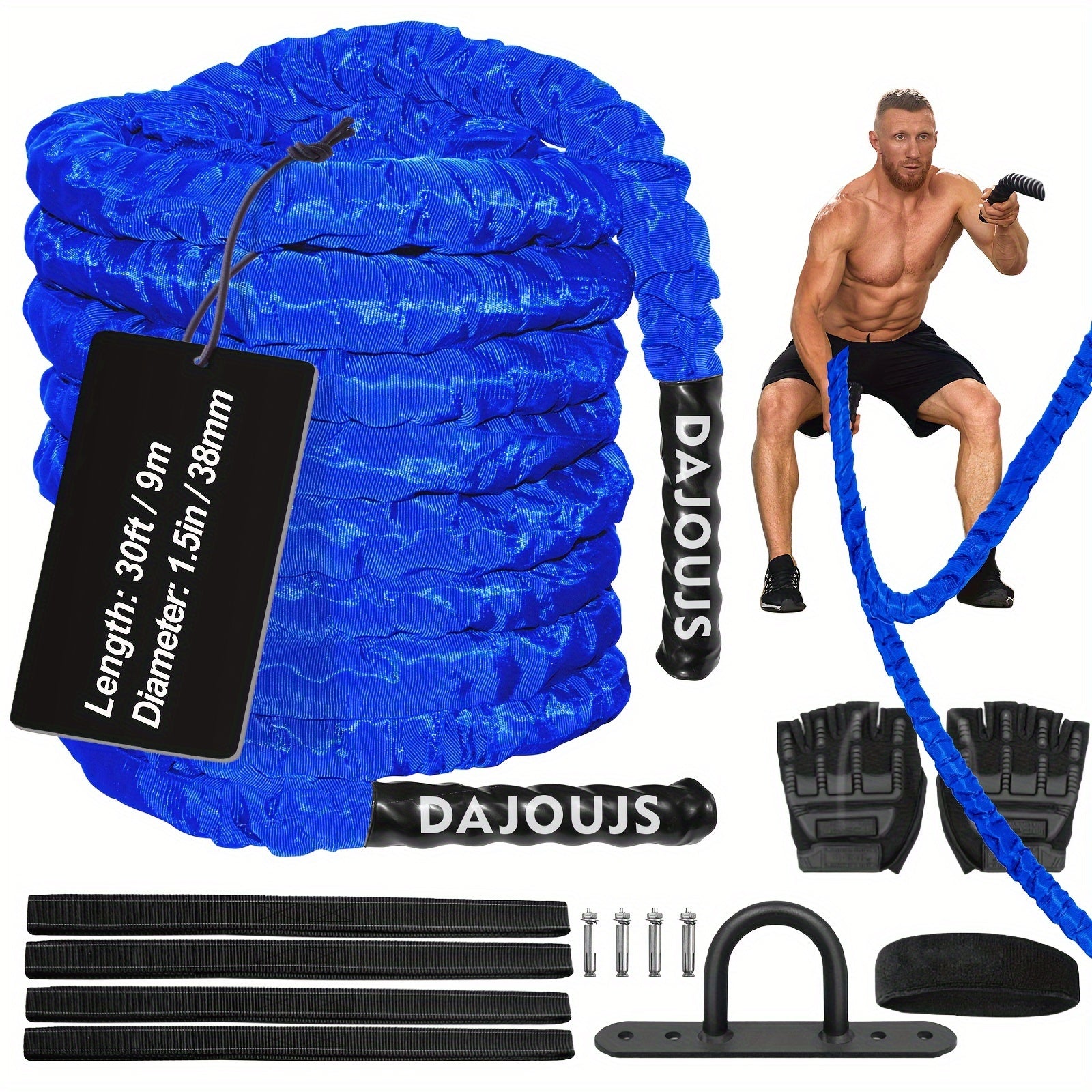 9M Long 32MM Weighted Battle Rope