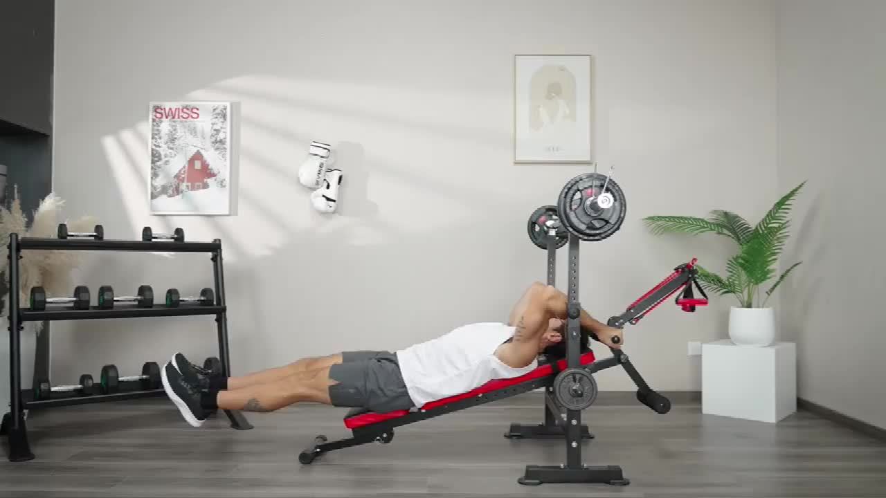 1PCS Professional Weight Bench Set With Barbell/Squat Rack